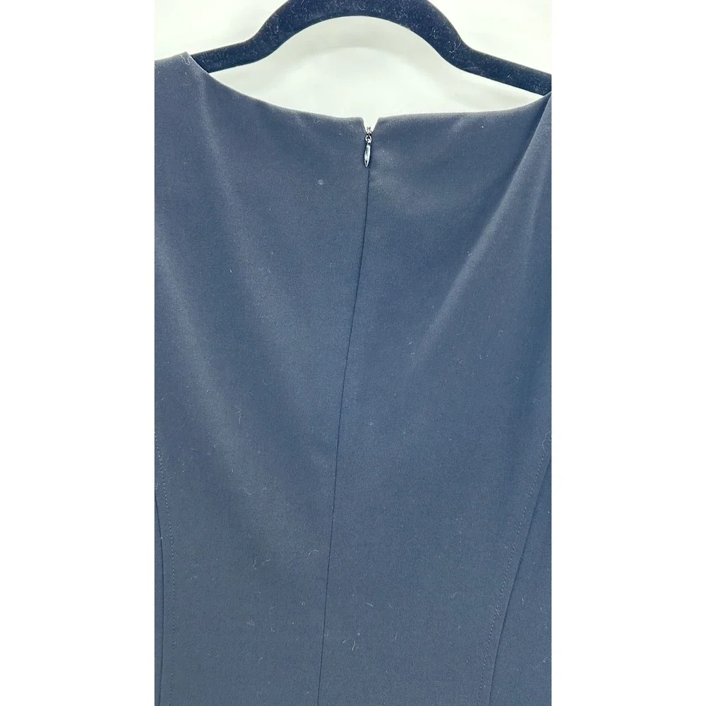 Anne Klein Women Black Tan Colorblock Cap Sleeve Fit Flare Dress Size 10 Career - Picture 5 of 8